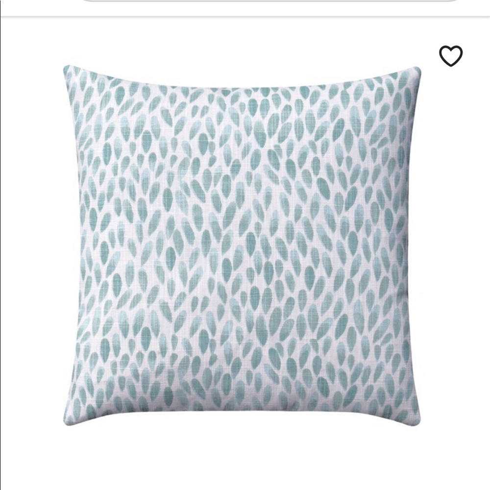 19”x19” Aqua floral pillow covers